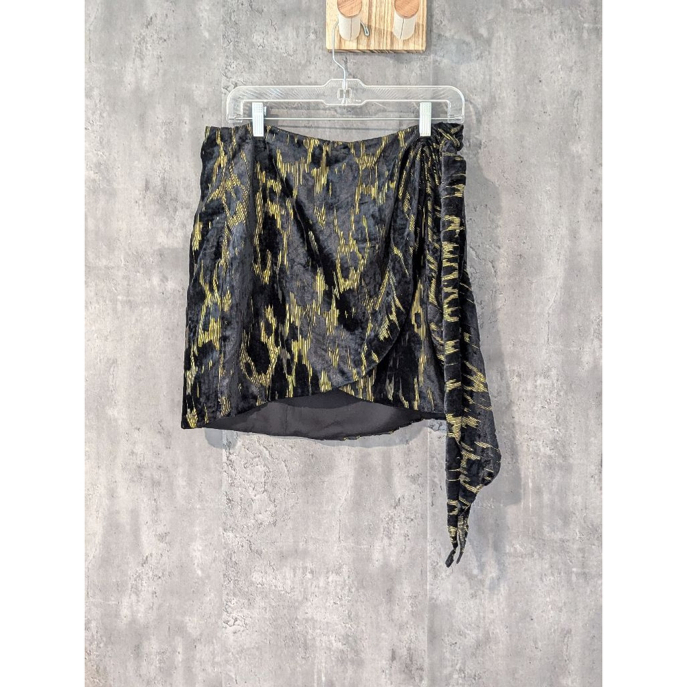 Women's Bardot Skirt, Size 10 Black and Gold - Picture 3 of 9